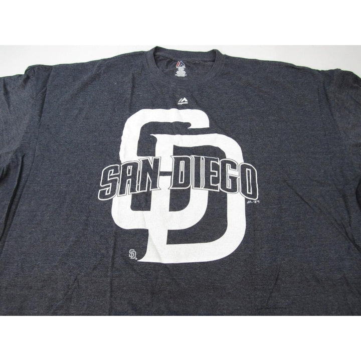 San Diego Padres Mens Size 6XL Majestic Blue Shirt Image 3