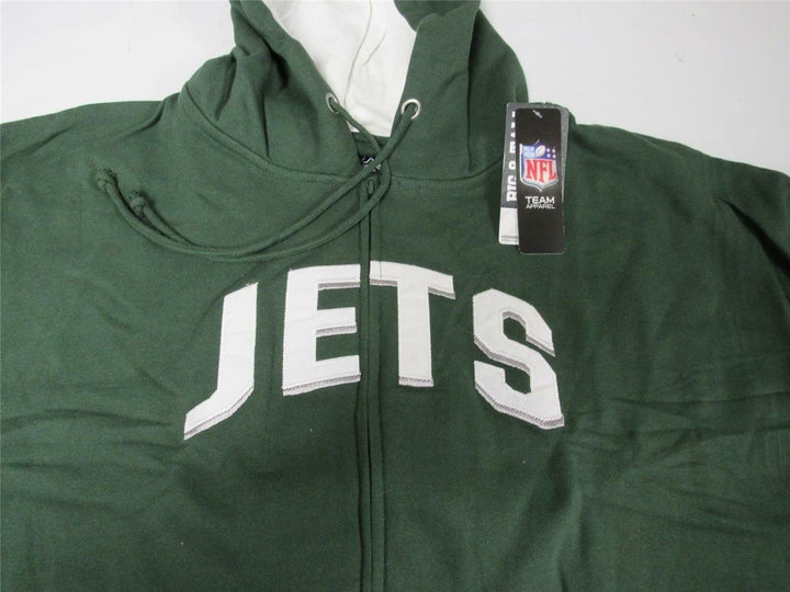 York NY Jets Mens Size 6XL Majestic Green Full-Zip Jacket Hoodie Image 2