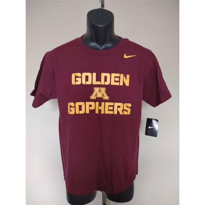 Minnesota Golden Gophers Youth Size L Large Maroon Nike Shirt Image 1