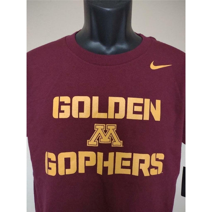 Minnesota Golden Gophers Youth Size L Large Maroon Nike Shirt Image 2