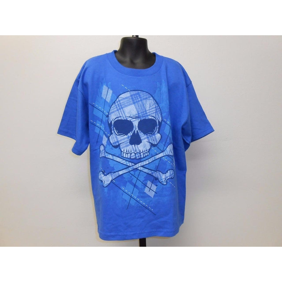 SKULL and CROSS BONES GRAPHIC TEE YOUTH L LARGE SIZE 10-12 T-SHIRT 67GZ Image 1