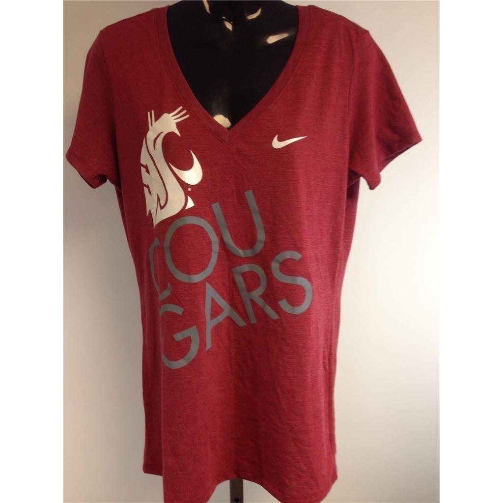 Washington State Cougars Womens Size S Small Slim Fit Nike V-Neck Shirt 32 Image 1