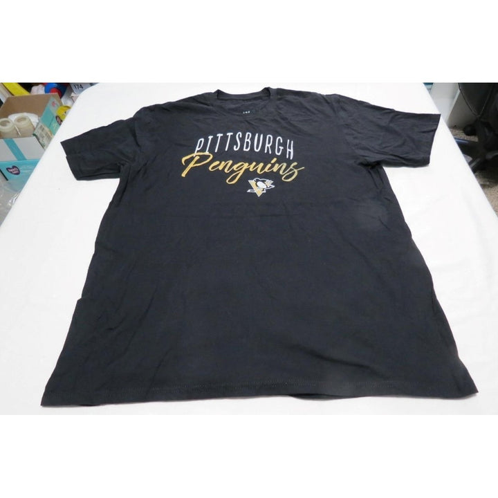 Pittsburgh Penguins Mens Size L Large Black Shirt Image 1