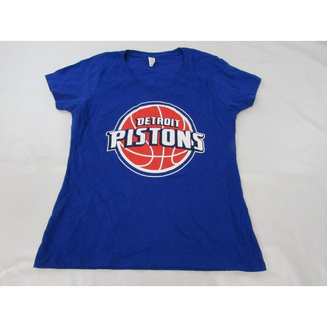 Detroit Pistons Womens Size M Medium Blue Shirt Image 1