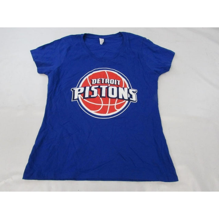 Detroit Pistons Womens Size M Medium Blue Shirt Image 1