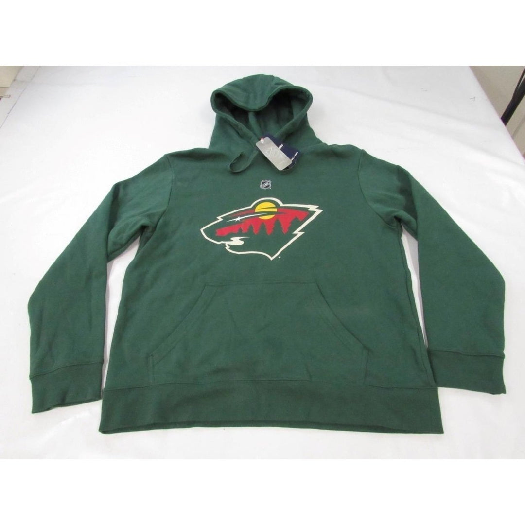 Minnesota Wild 14 Joel Eriksson Ek Mens Size L Large Green Hoodie Image 1