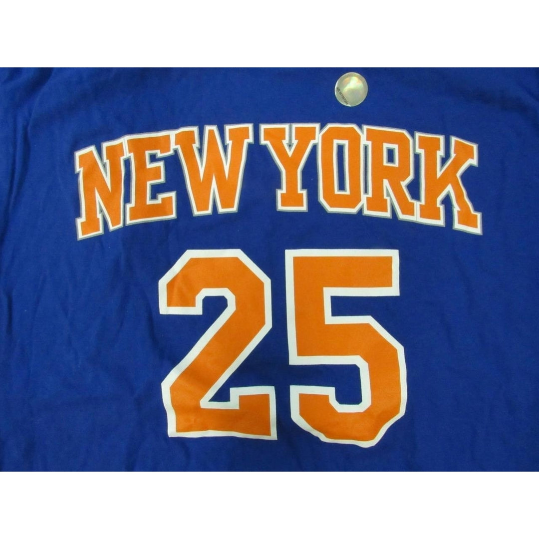 York Knicks 25 Mens Size L Large Blue Adidas Shirt Image 3