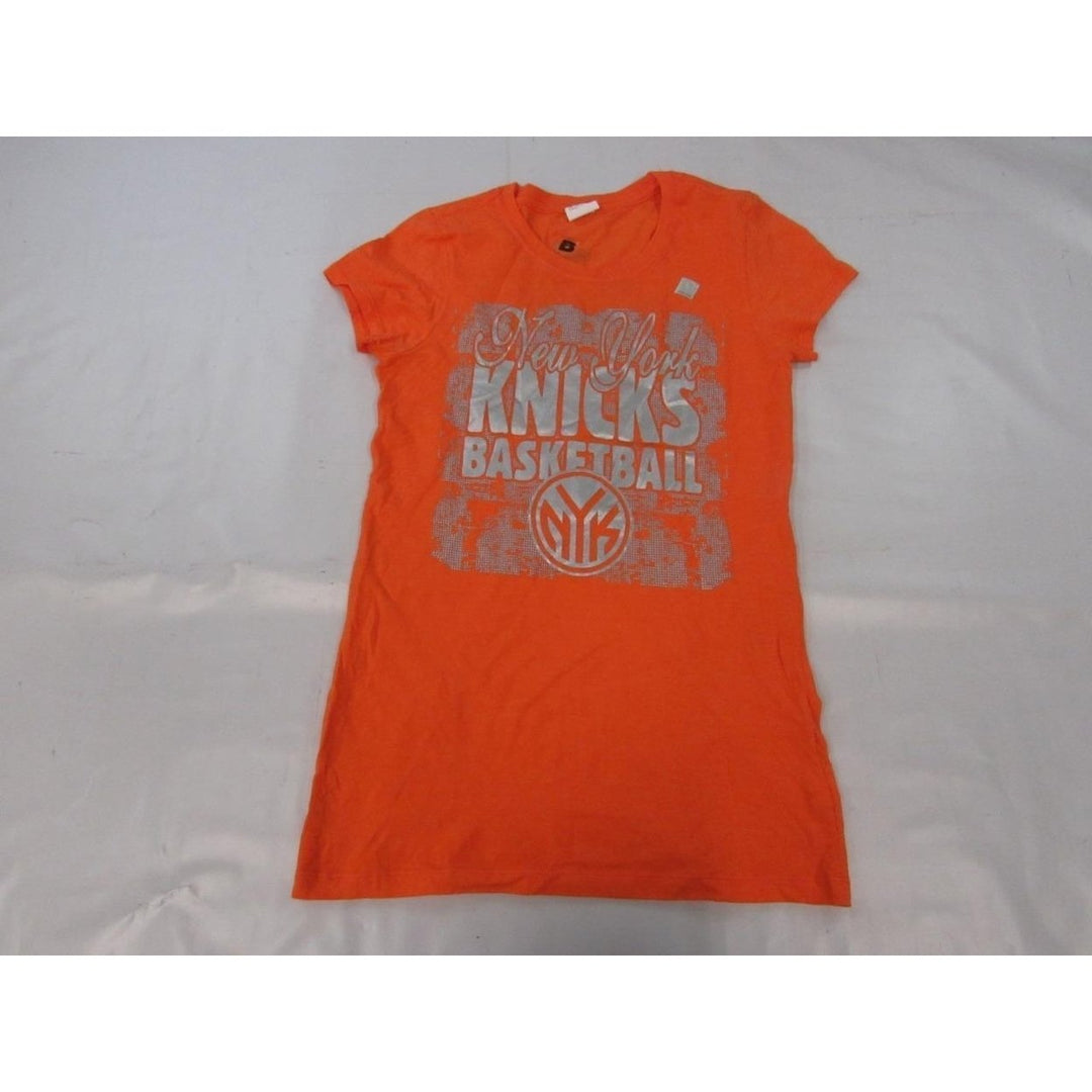 York Knicks Basketball Womens Size M Adidas Orange Shirt Image 1