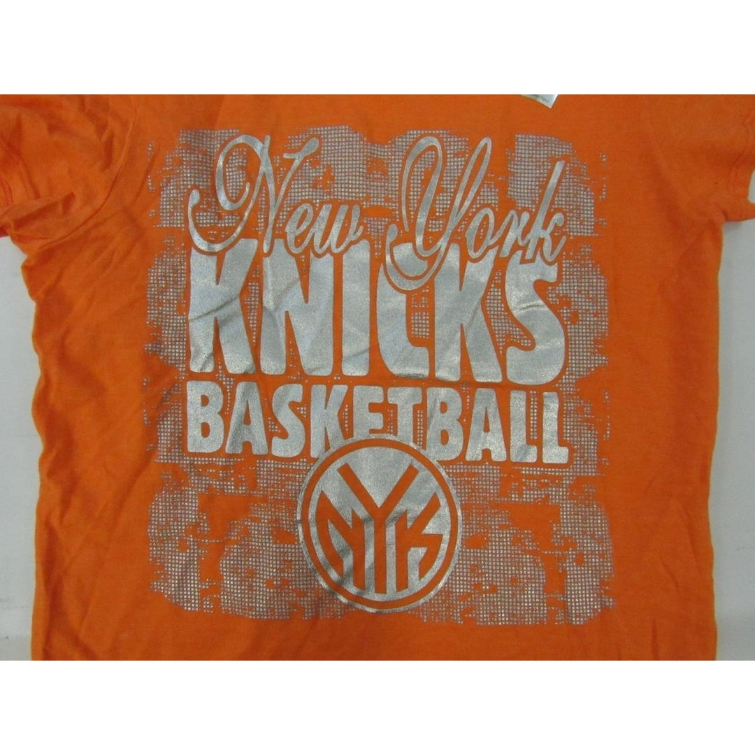 York Knicks Basketball Womens Size M Adidas Orange Shirt Image 3