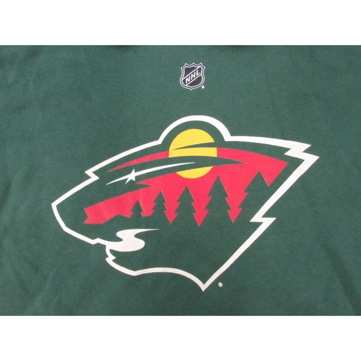 Minnesota Wild 14 Joel Eriksson Ek Mens Size L Large Green Hoodie Image 3