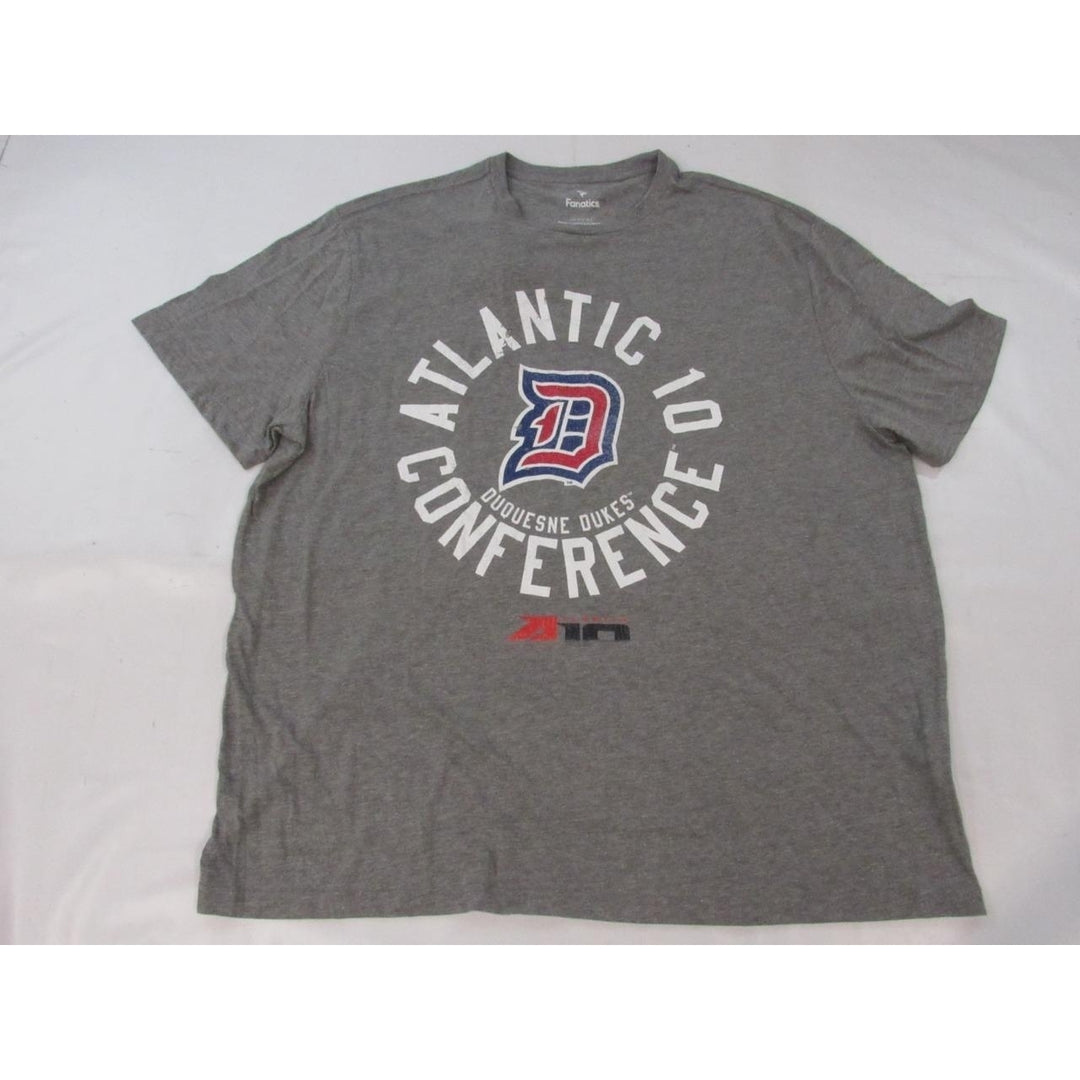 Duquesne Dukes Atlantic 10 Conference Mens Size 3XL Heathered Gray Shirt Image 1