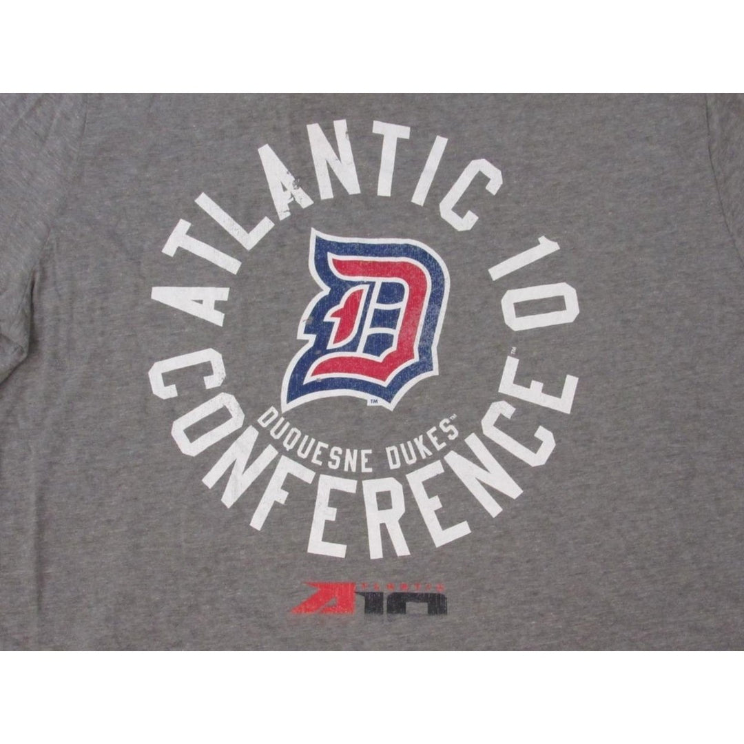 Duquesne Dukes Atlantic 10 Conference Mens Size 3XL Heathered Gray Shirt Image 3