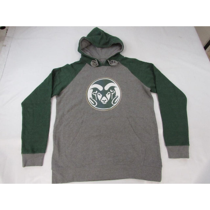 Colorado State University Rams Mens Size L Large Gray/Green Hoodie Image 1