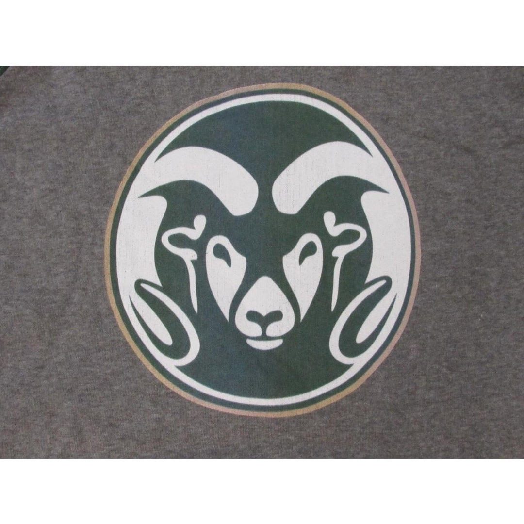 Colorado State University Rams Mens Size L Large Gray/Green Hoodie Image 3