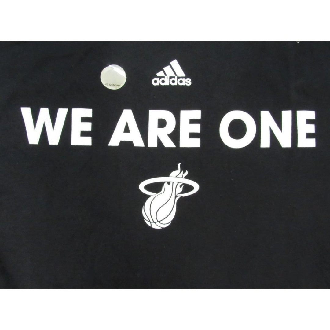 Miami Heat We Are One Mens Size XL Black Adidas Shirt Image 3