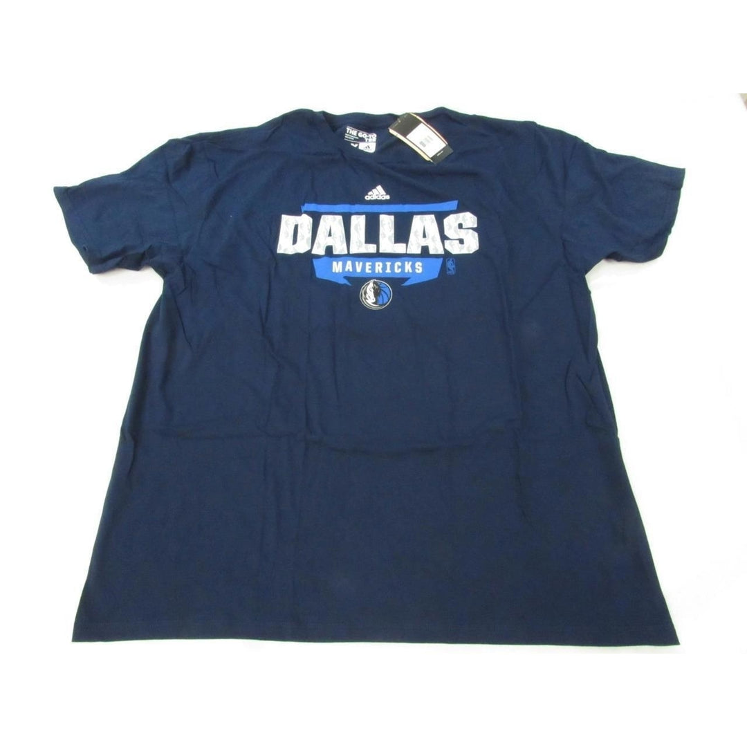 Dallas Mavericks Mens Size 2XL 2XLarge Adidas Navy Blue Shirt Image 1