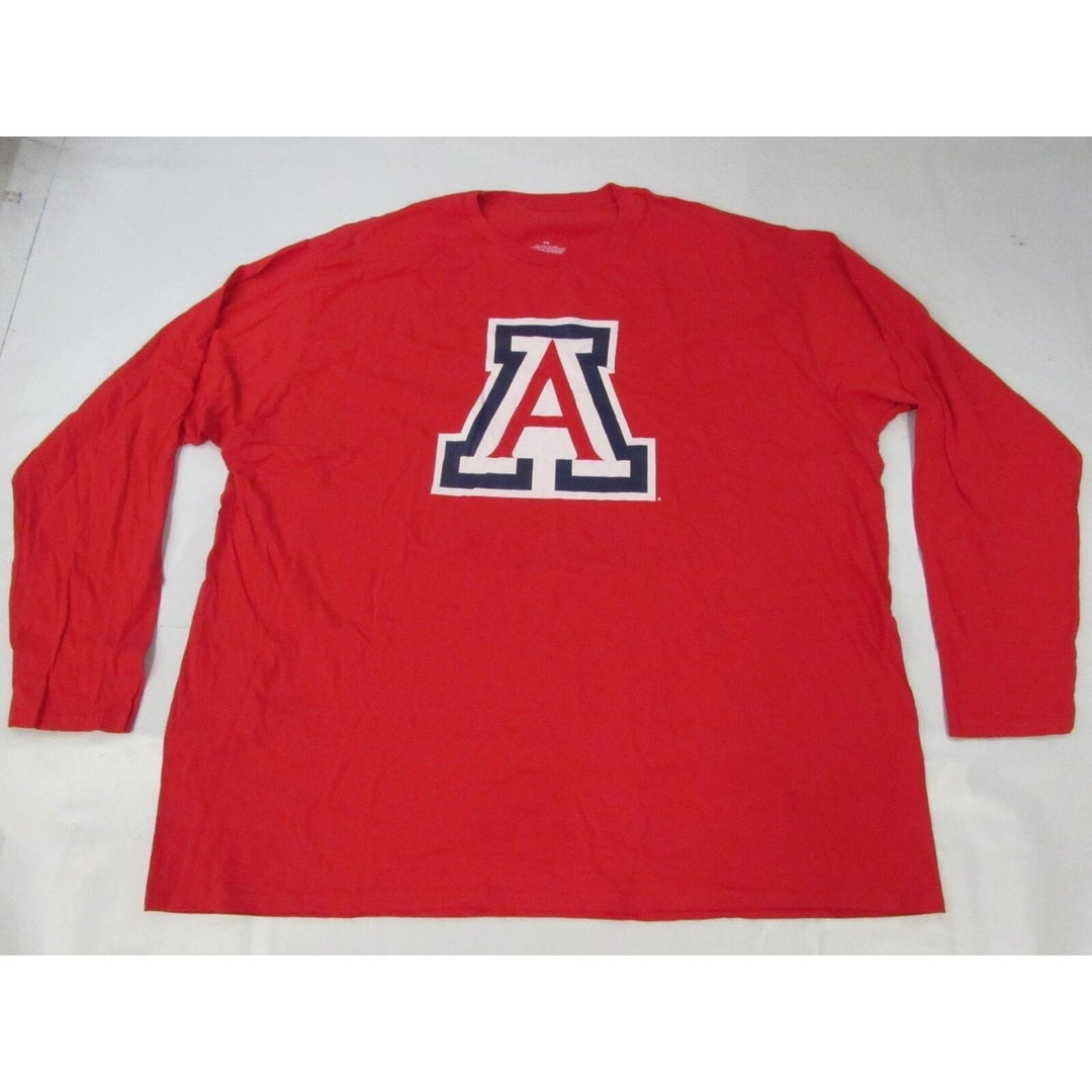 University of Arizona Wildcats Mens Size 4XL 4XLarge Red Long Sleeve Shirt Image 1