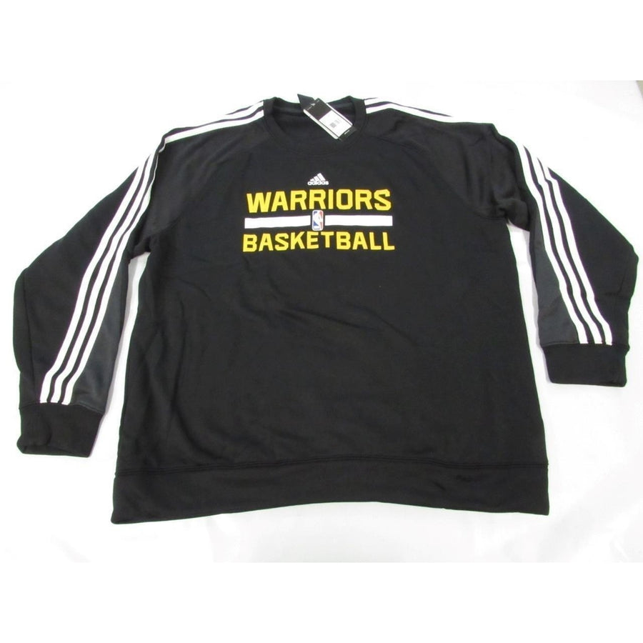 Golden State Warriors Basketball Mens Size 2XL Black Adidas Sweatshirt 70 Image 1