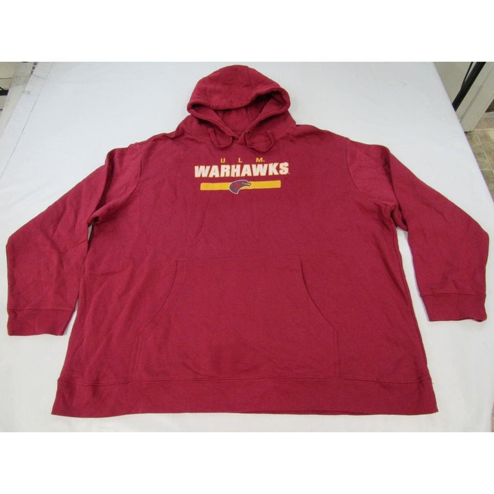 Louisiana-Monroe ULM Warhawks Mens Size 4XL 4XLarge Red Hoodie Image 1