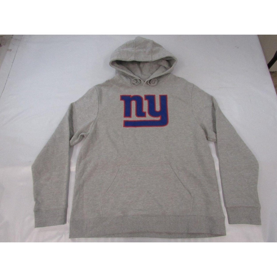 York Giants Mens Size XL XLarge Majestic Gray Hoodie Image 1