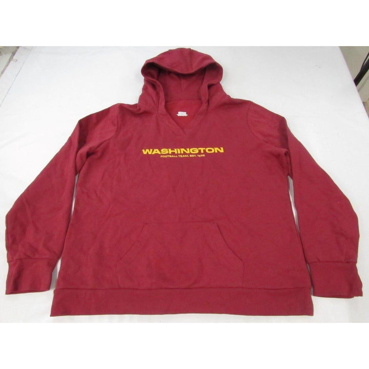 Washington Commanders EST 1932 Womens Size 3XL Red V-Neck Hoodie Image 1