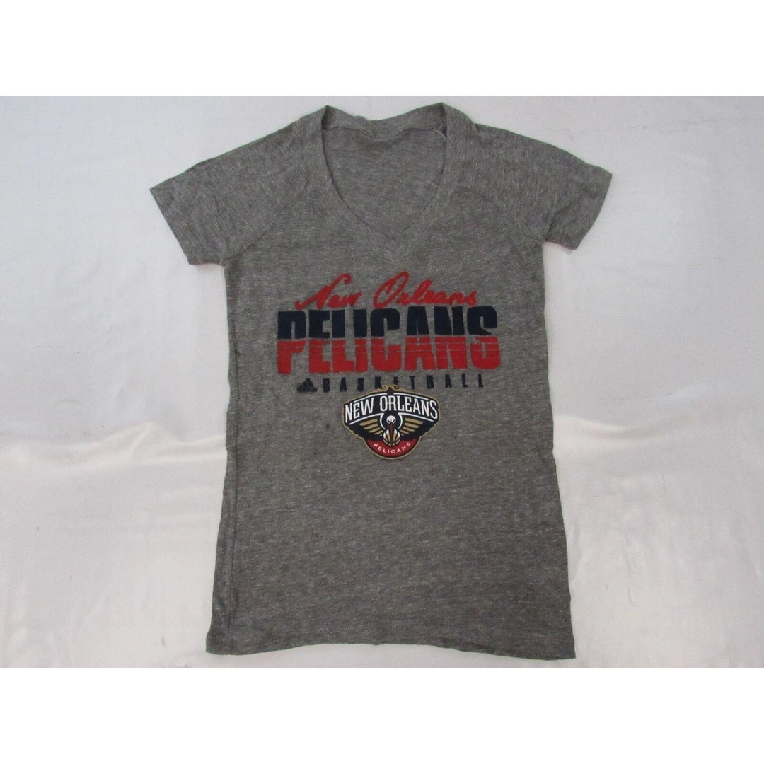 Orleans Pelicans Basketball Womens Size S Small Gray Adidas Shirt Image 1