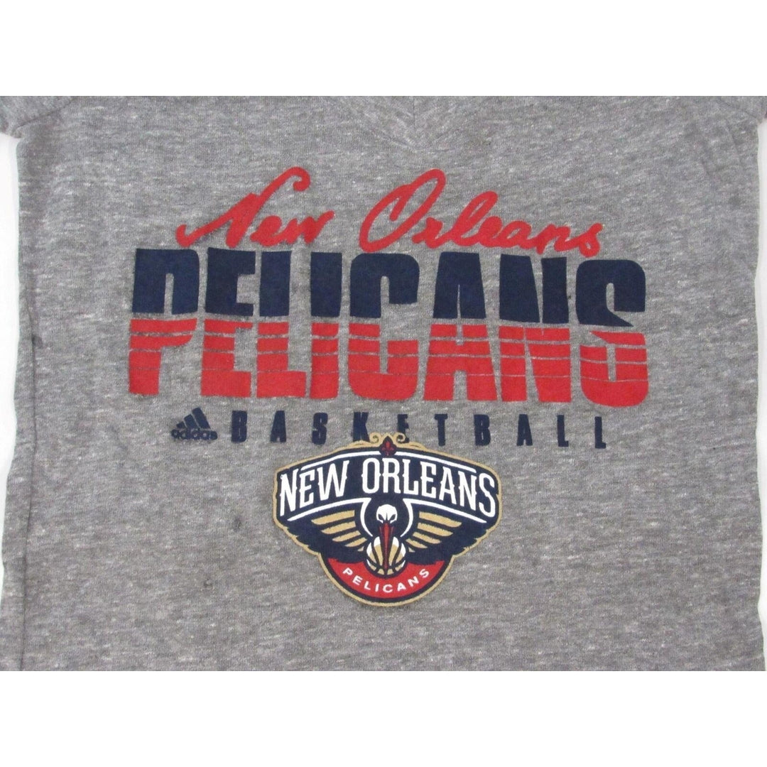 Orleans Pelicans Basketball Womens Size S Small Gray Adidas Shirt Image 3