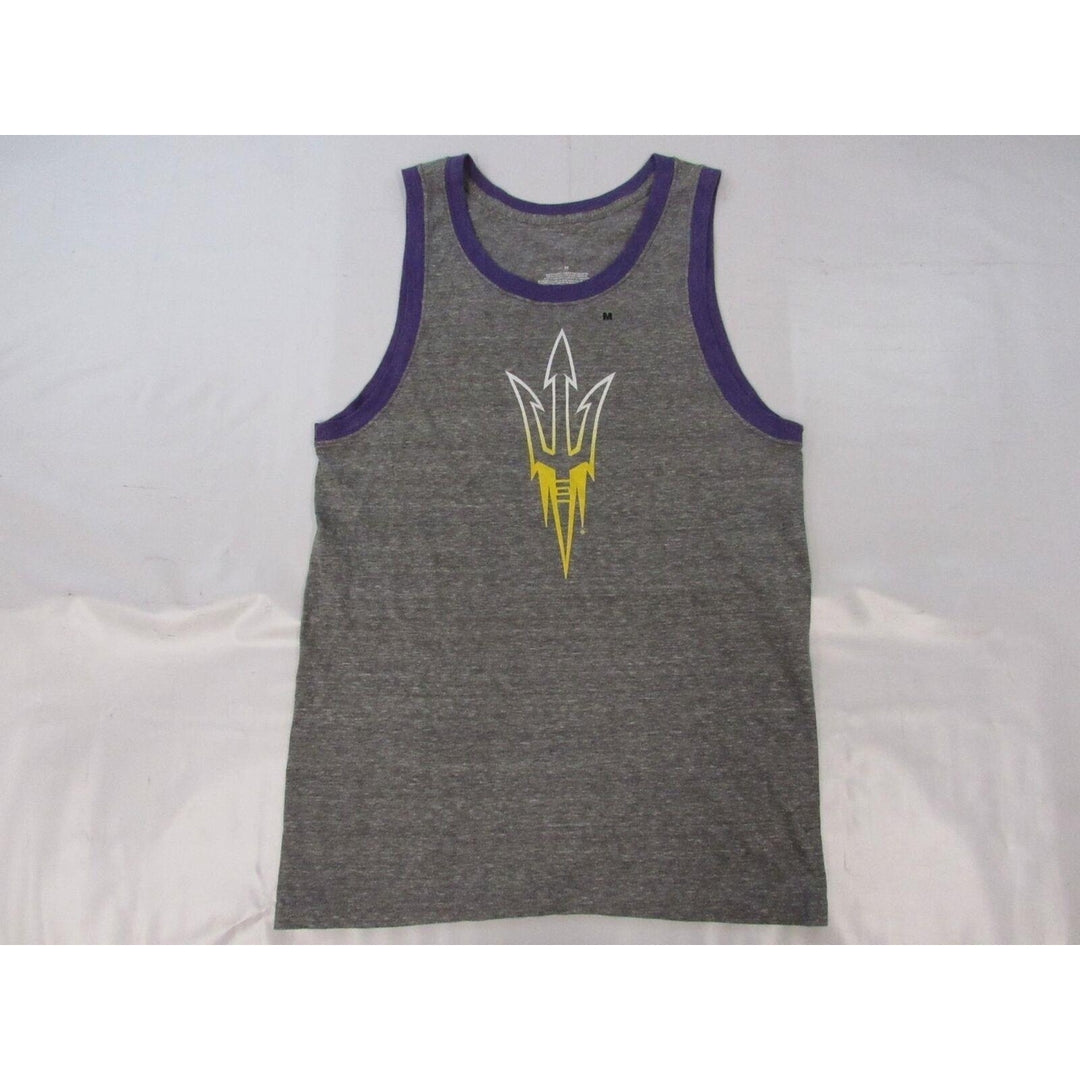 Arizona State Sun Devils Mens Size M Medium Gray Tank Image 1