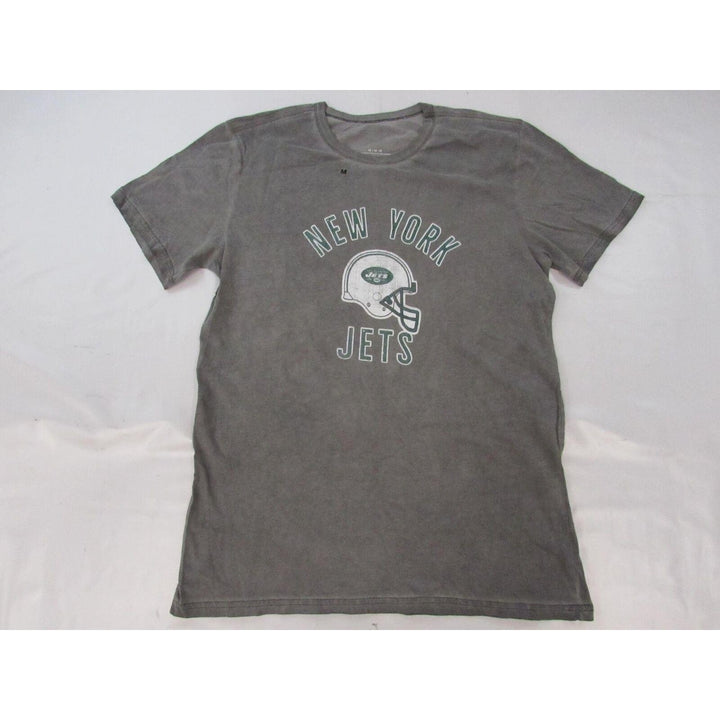 York Jets Mens Size M Gray Shirt w/ Distressed Print Image 1