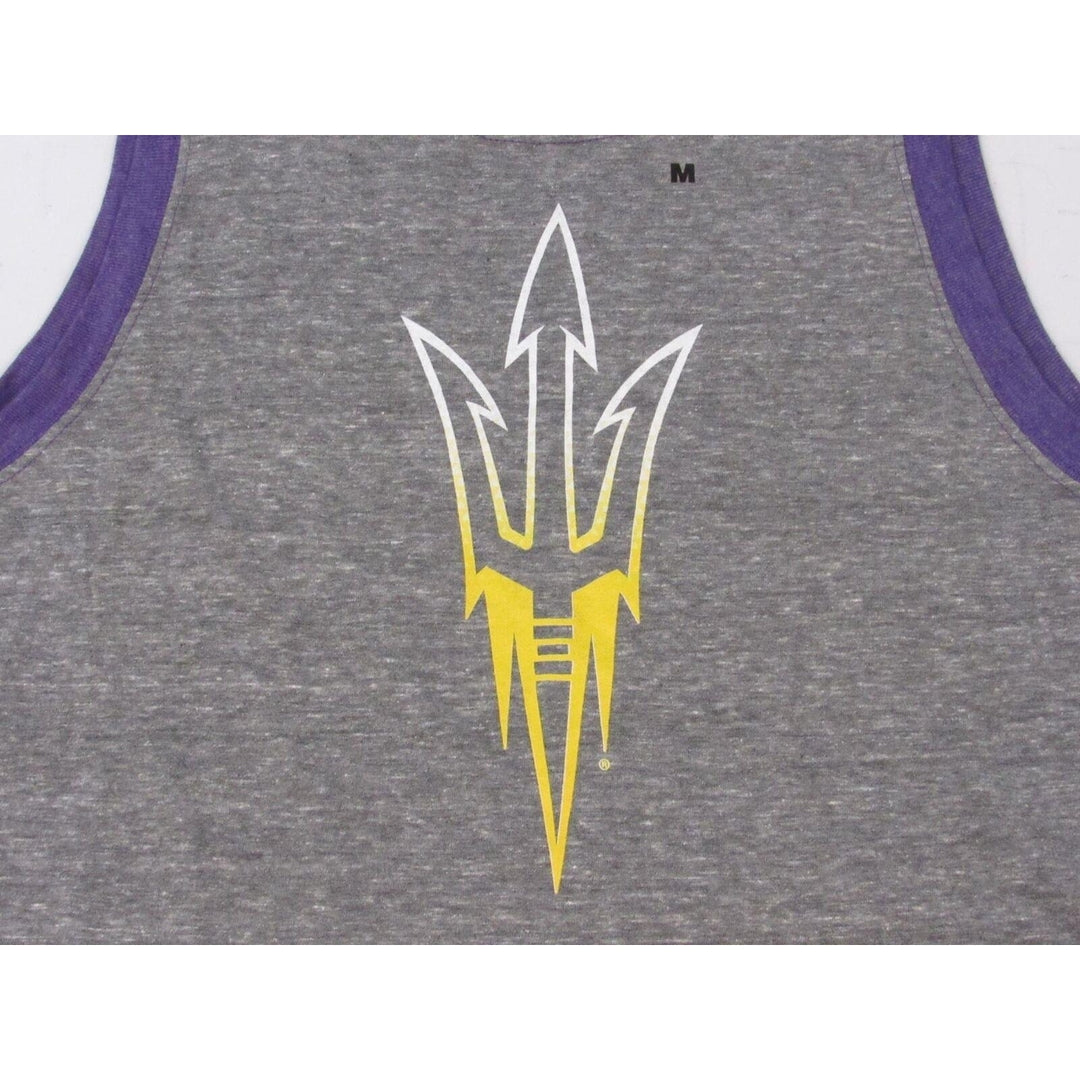 Arizona State Sun Devils Mens Size M Medium Gray Tank Image 3