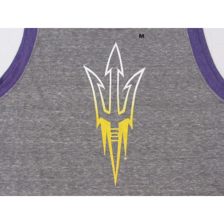 Arizona State Sun Devils Mens Size M Medium Gray Tank Image 3