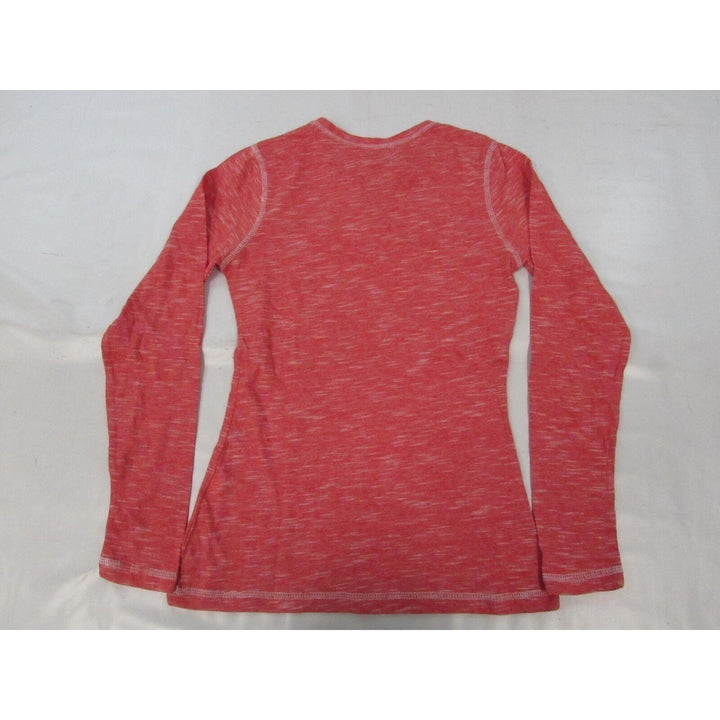 Los Angeles Clippers Womens Size S Heather Red Long Sleeve V-Neck Shirt Image 2