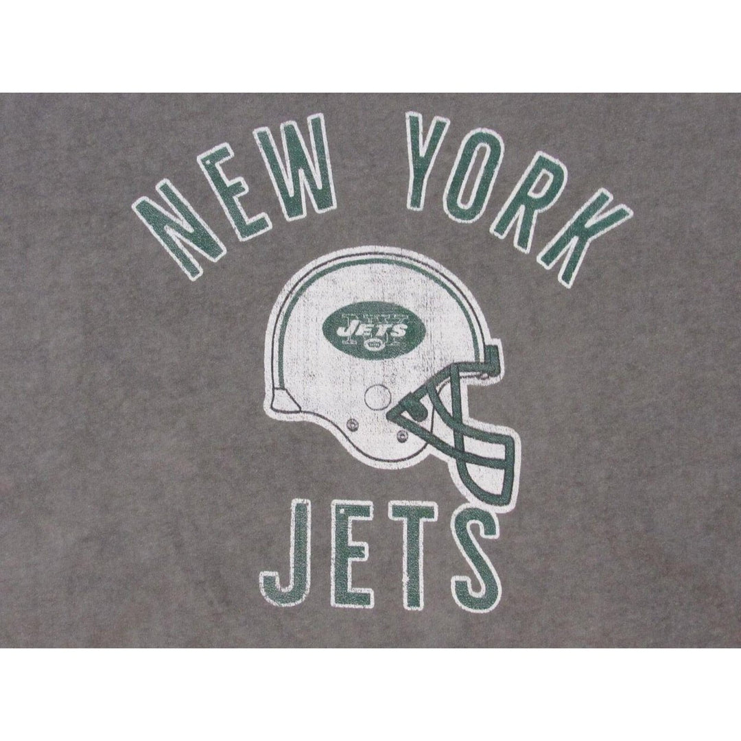 York Jets Mens Size M Gray Shirt w/ Distressed Print Image 3