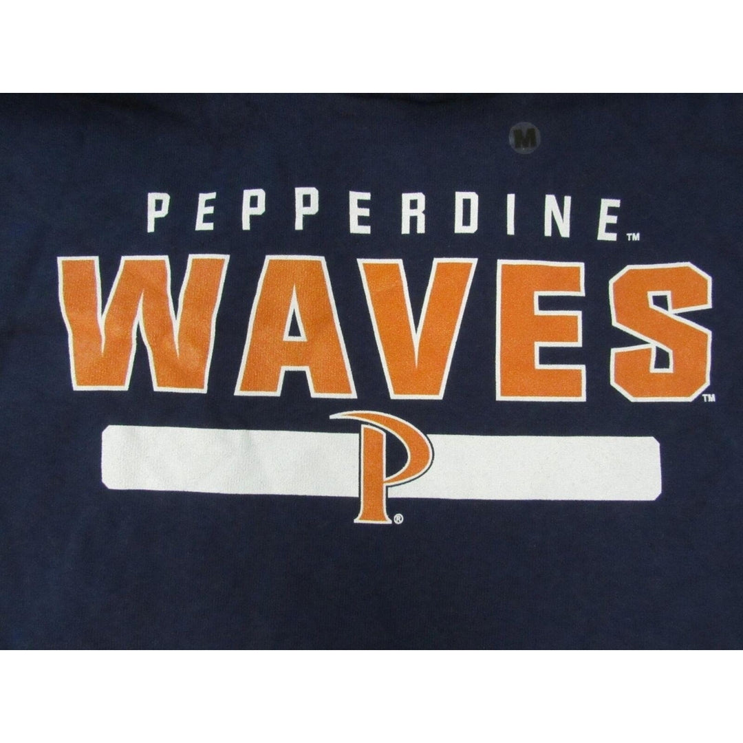 Pepperdine University Waves Mens Size M Medium Navy Blue Hoodie Image 3