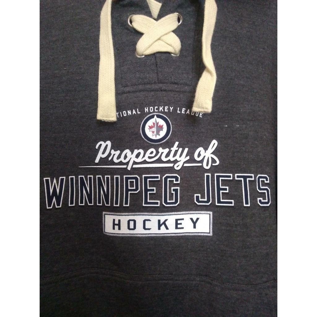 Winnipeg Jets Hockey Mens Size 4X Gray Majestic Hoodie Image 2