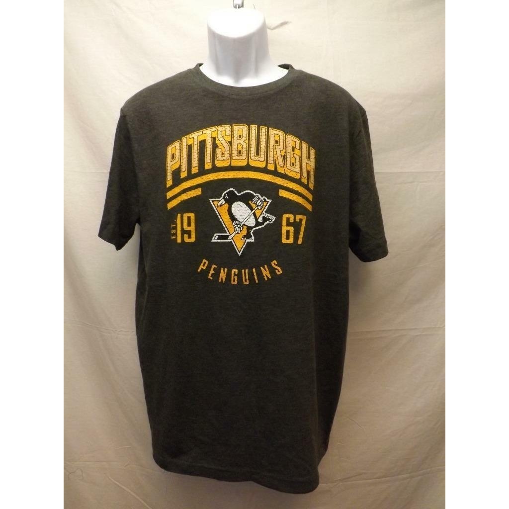 Pittsburgh Penguins Mens Size L Large Gray Shirt Image 1