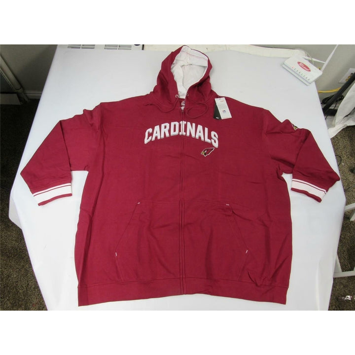 Arizona Cardinals Mens Size 6XL Full Zip Majestic Hoodie Jacket Image 4