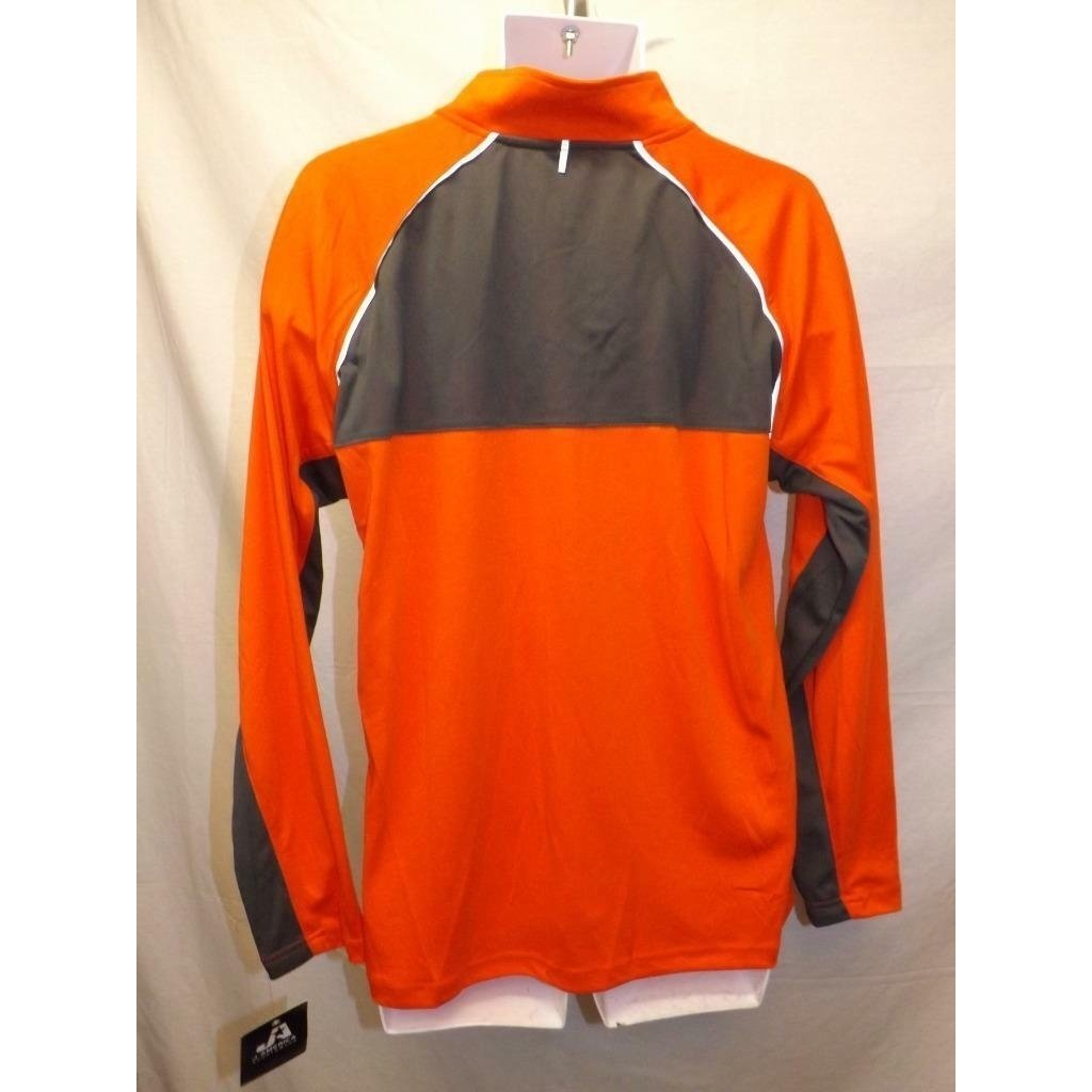 US Army USA Mens Size L Large Orange 1/3 Zip Pullover Image 3