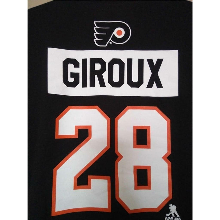 Philadelphia Flyers 28 Claude Giroux Youth Size 2XL-18 Black Shirt Image 4