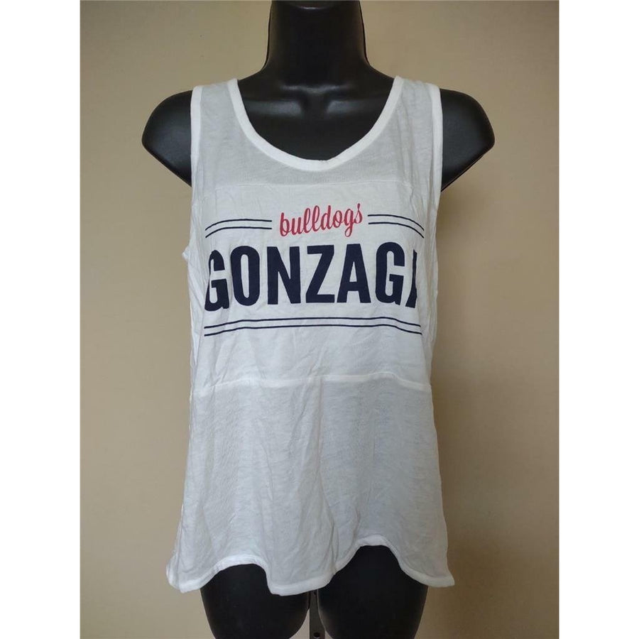 Gonzaga Bulldogs Womens Size M Medium White Sleeveless Shirt Image 1