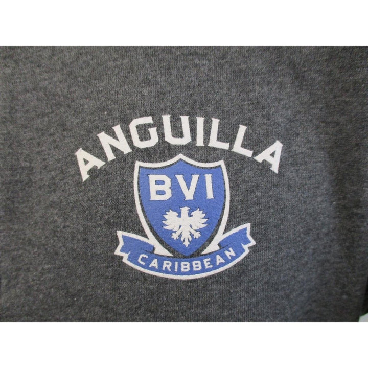 Anguilla BVI Caribbean Adult Mens Size M Medium 1/4 Zip-Jacket Image 3