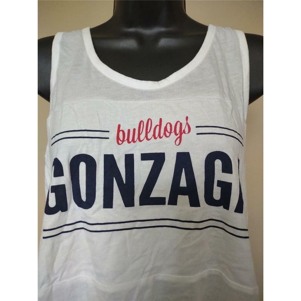 Gonzaga Bulldogs Womens Size M Medium White Sleeveless Shirt Image 2