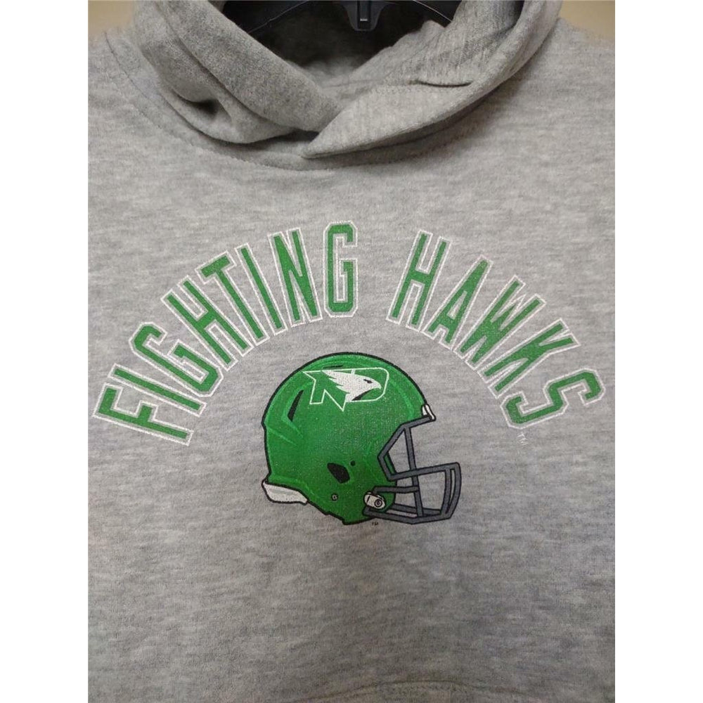 North Dakota Fighting Hawks Kids Size M Medium 5/6 Gray Hoodie 35 Image 2