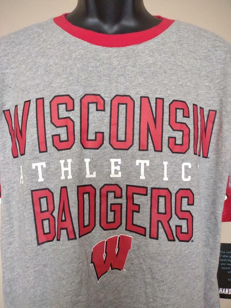 Wisconsin Badgers Mens Size L Large Gray Hands High Shirt Image 2