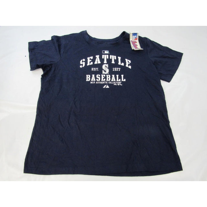 Seattle Mariners Womens Plus Size 1X Blue Majestic Shirt Image 4