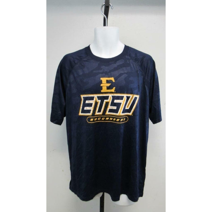 East Tennessee State Buccaneer Mens L Large Size Polyester Performance Shirt Image 1