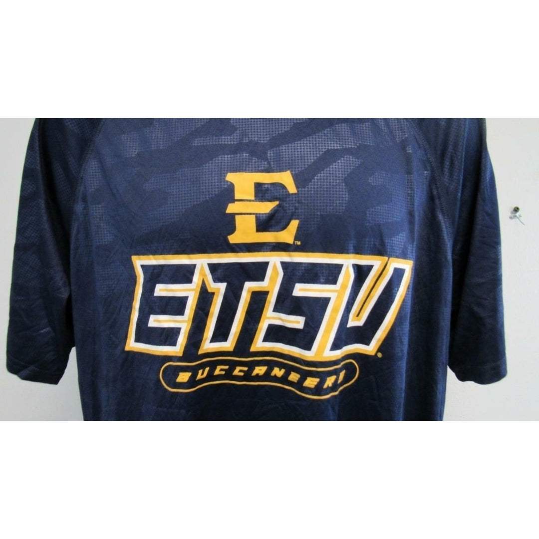 East Tennessee State Buccaneer Mens L Large Size Polyester Performance Shirt Image 3