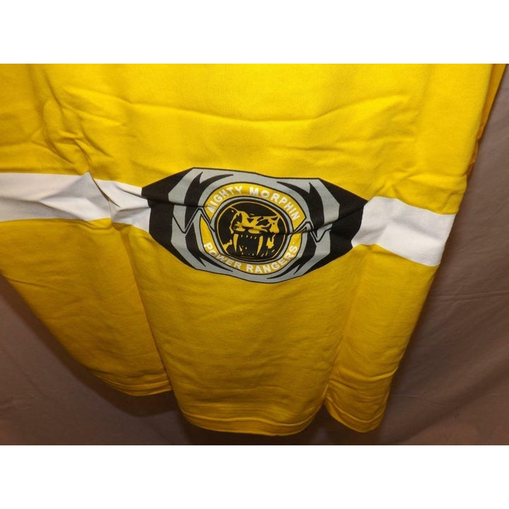 Mighty Morphin Power Rangers Mens Size 2XL 2XLarge Yellow Shirt Image 3