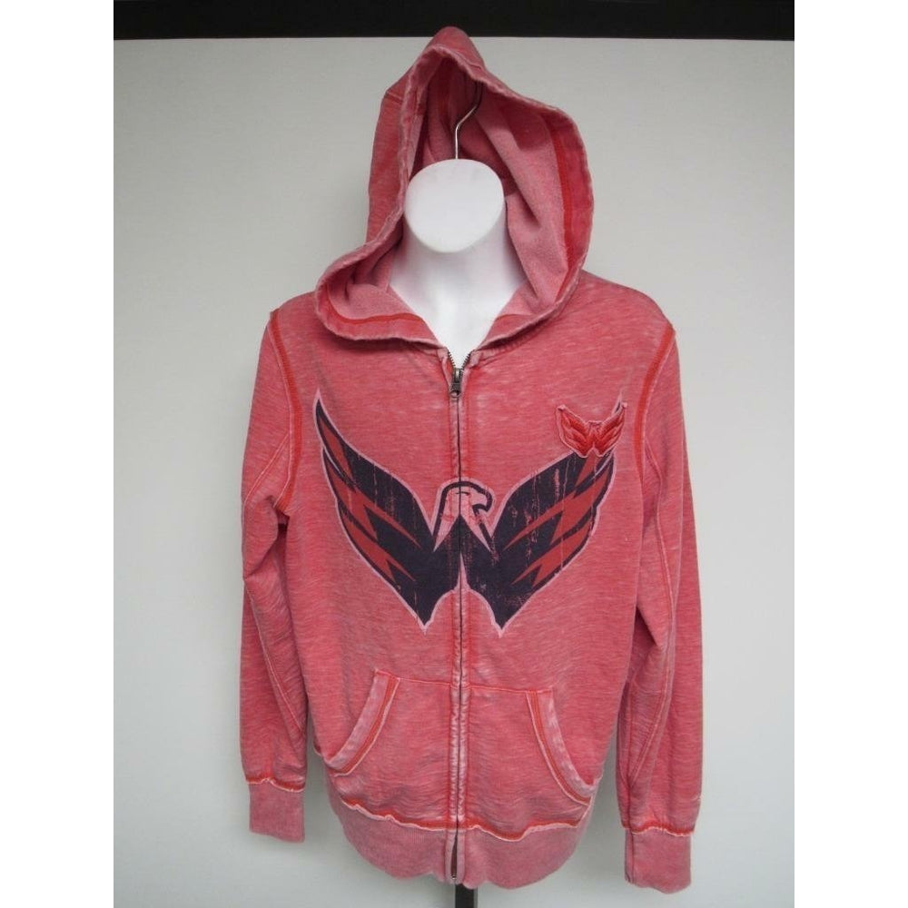 Washington Capitals Womens Size S Small Majestic Red Full Zip Jacket Hoodie Image 2