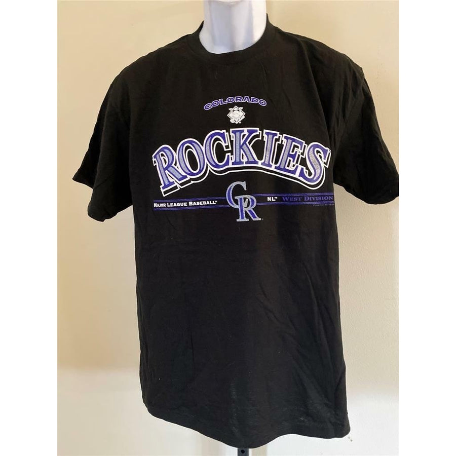 Colorado Rockies Mens Size L Large Black Shirt Image 1